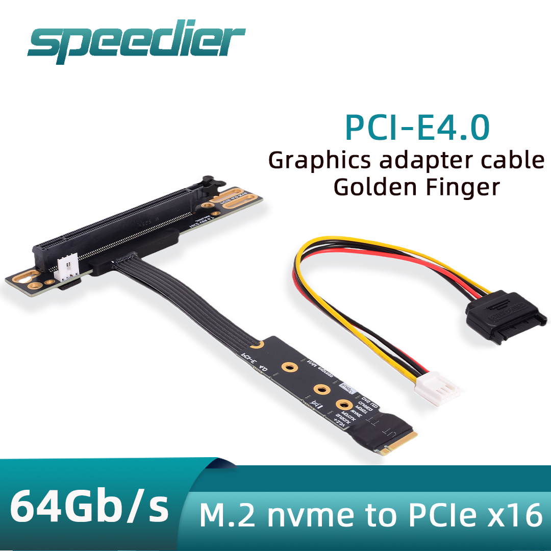 M.2 NVME To PCIe X16 90 Degree - Pcie 4.0 X16 Riser Cable 90 Degree ulasan dan harga