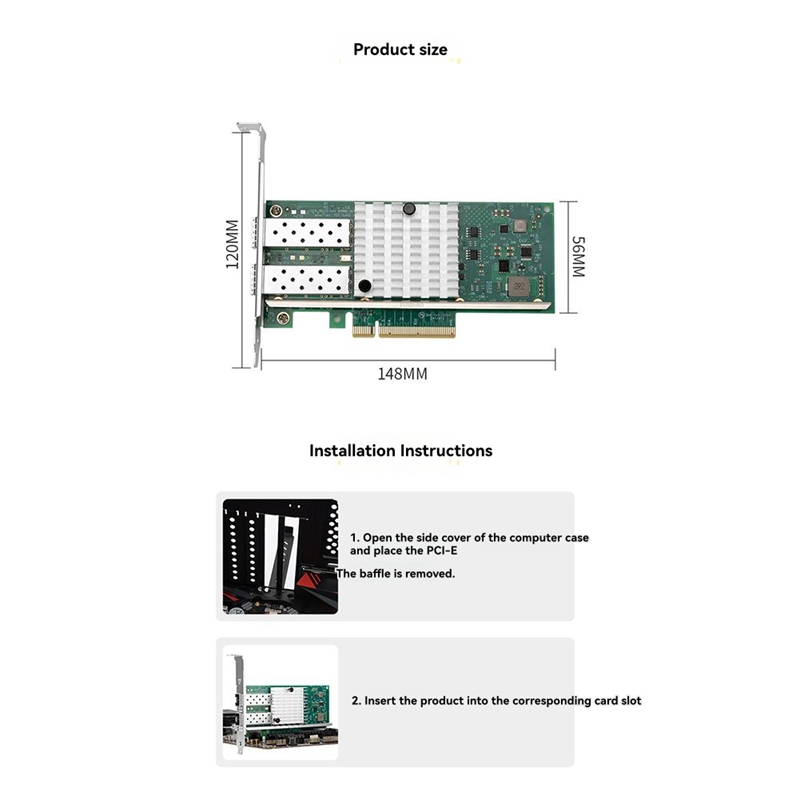 X520-DA1 10Gb SFP+ Dual Port N - 10Gb Sfp+ Pcie Network Card Dual Port ulasan dan harga