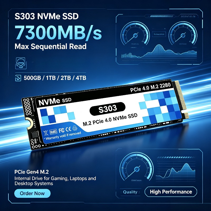 S303 PCIe 4.0 M.2 NVMe SSD 500 - M.2 Nvme 4Tb Pcie 4.0 Ssd ulasan dan harga